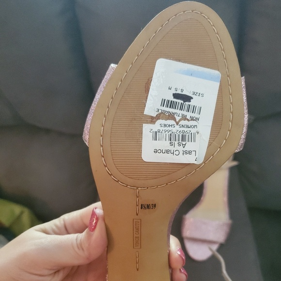 Vince Camuto Pink Glitter Heels - Picture 3 of 3